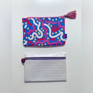 Ipsy Cosmetic Bags Set of 2 Make-Up Bags Zipper Pouches Night and Day NWOTS